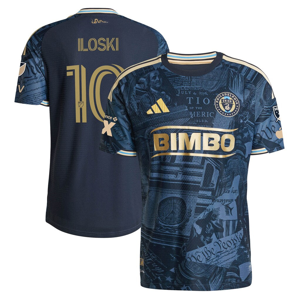 Milan Iloski Philadelphia Union 2026 1776 Kit On-Field Patch Jersey - Navy