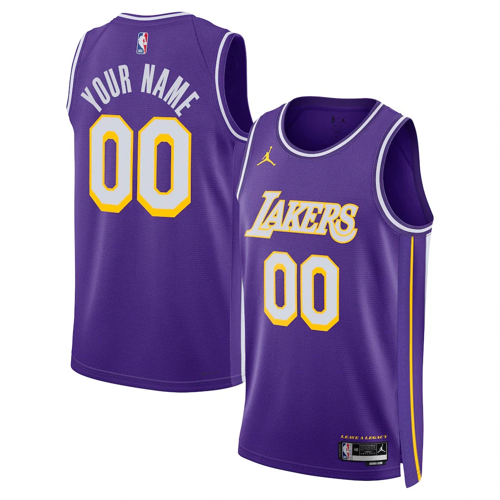 Los Angeles Lakers Unisex Swingman Custom Jersey - Statement Edition - Purple