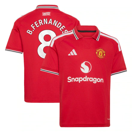 Bruno Fernandes Manchester United adidas Youth 2026/27 Home Jersey - Red