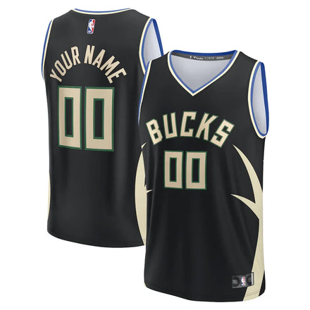 Milwaukee Bucks Custom Jersey - Statement Edition - Black