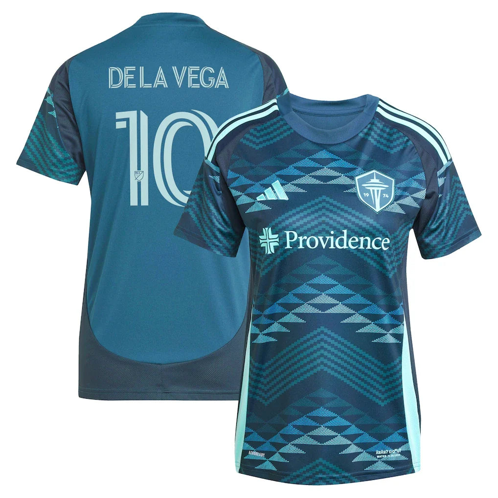 Pedro de la Vega Seattle Sounders FC adidas Women's 2025 The Salish Sea Kit Player Jersey - Blue