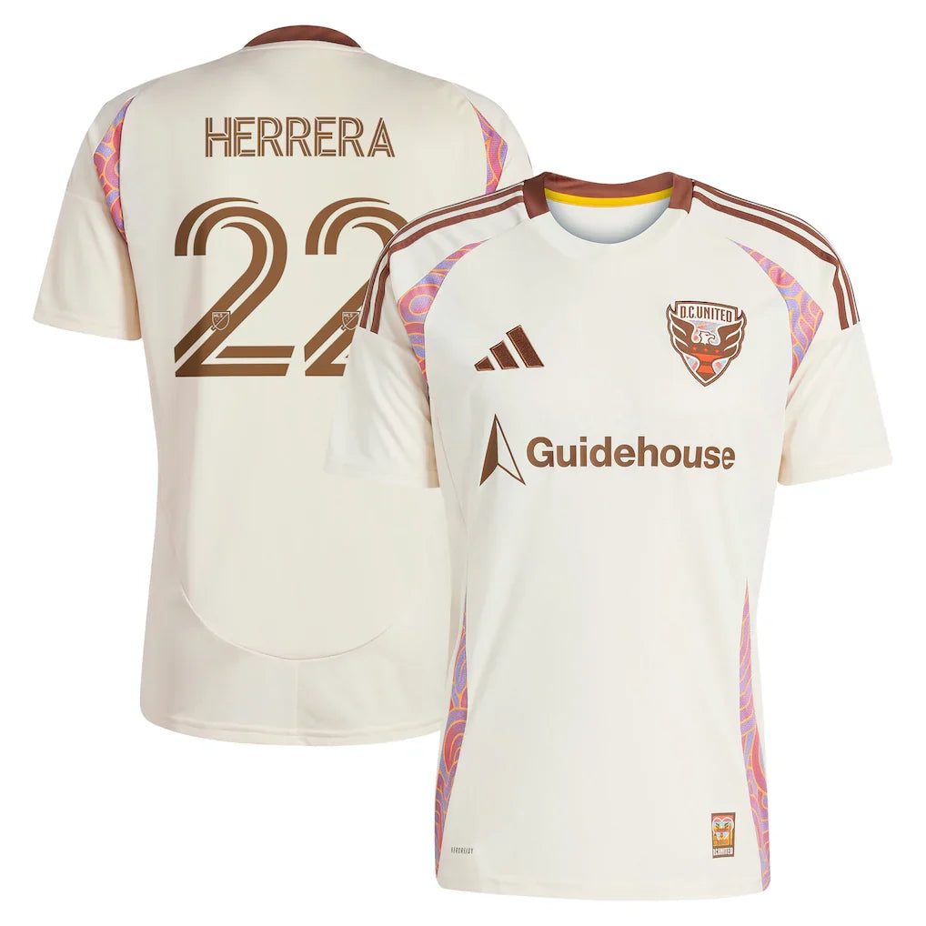 Aaron Herrera D.C. United adidas 2025 The Soul Kit Player Jersey - Natural
