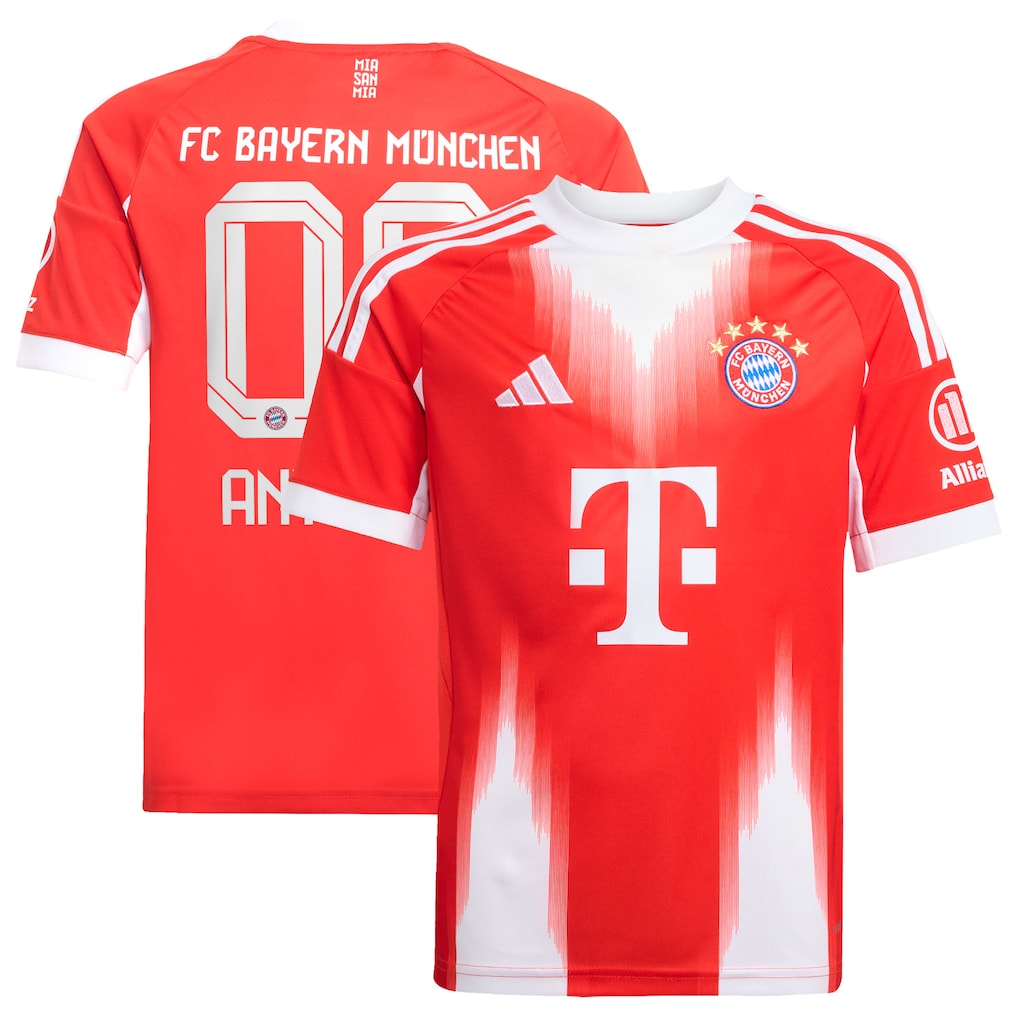 Bayern Munich adidas Youth 2025/26 Home Custom Jersey - Red