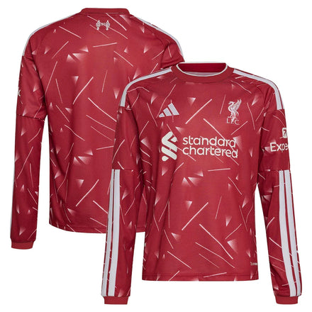 Liverpool adidas Youth 2026/27 Home Long Sleeve Jersey - Red