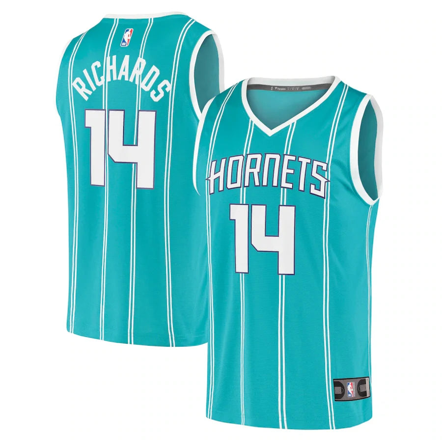 Nick Richards Charlotte Hornets Fanatics Fast Break Jersey - Icon Edition - Teal
