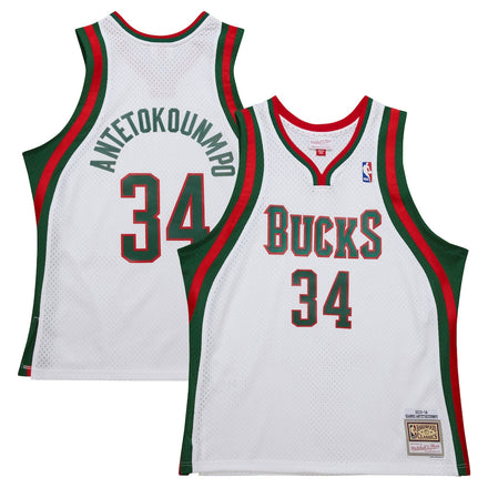 Giannis Antetokounmpo Milwaukee Bucks 2013/14 Hardwood Classics - White