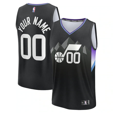 Utah Jazz Custom Jersey - Statement Edition - Black