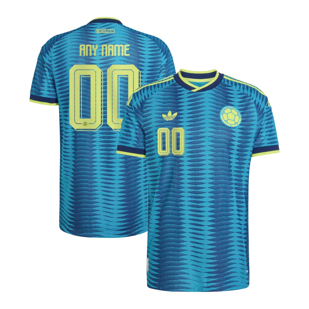 Colombia National Team 2026 Away On-Field Custom Jersey - Turquoise