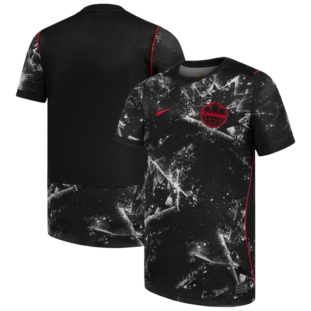 Canada Soccer Nike Youth 2026 Away Stadium Jersey - Black