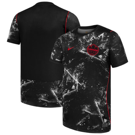 Canada Soccer Nike Youth 2026 Away Stadium Jersey - Black