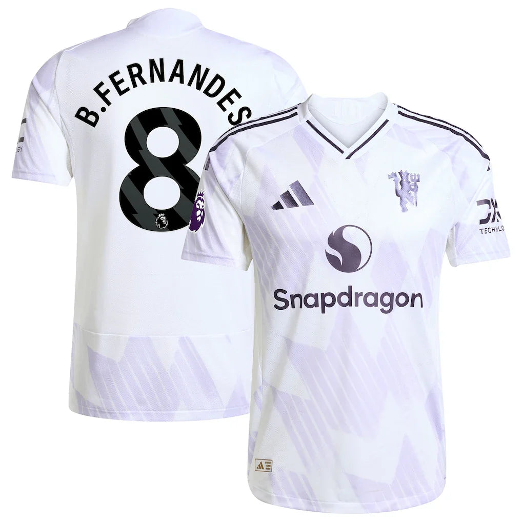 Bruno Fernandes Manchester United 2025/26 Away Player Jersey - White
