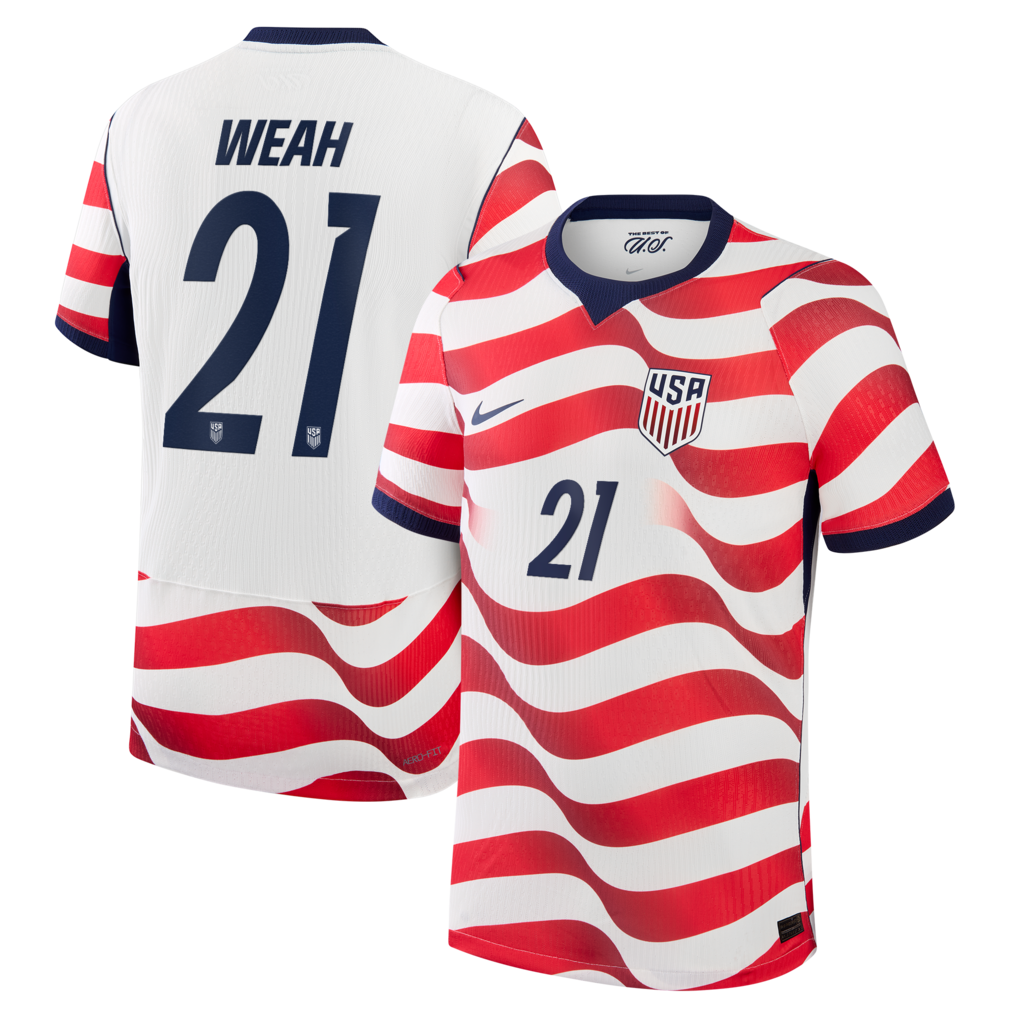 Timothy Weah #21 USMNT 2026 Home Match - White
