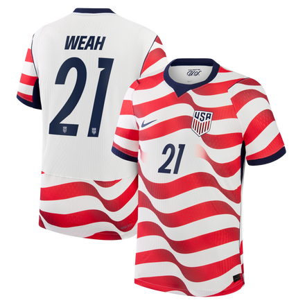 Timothy Weah #21 USMNT 2026 Home Match - White