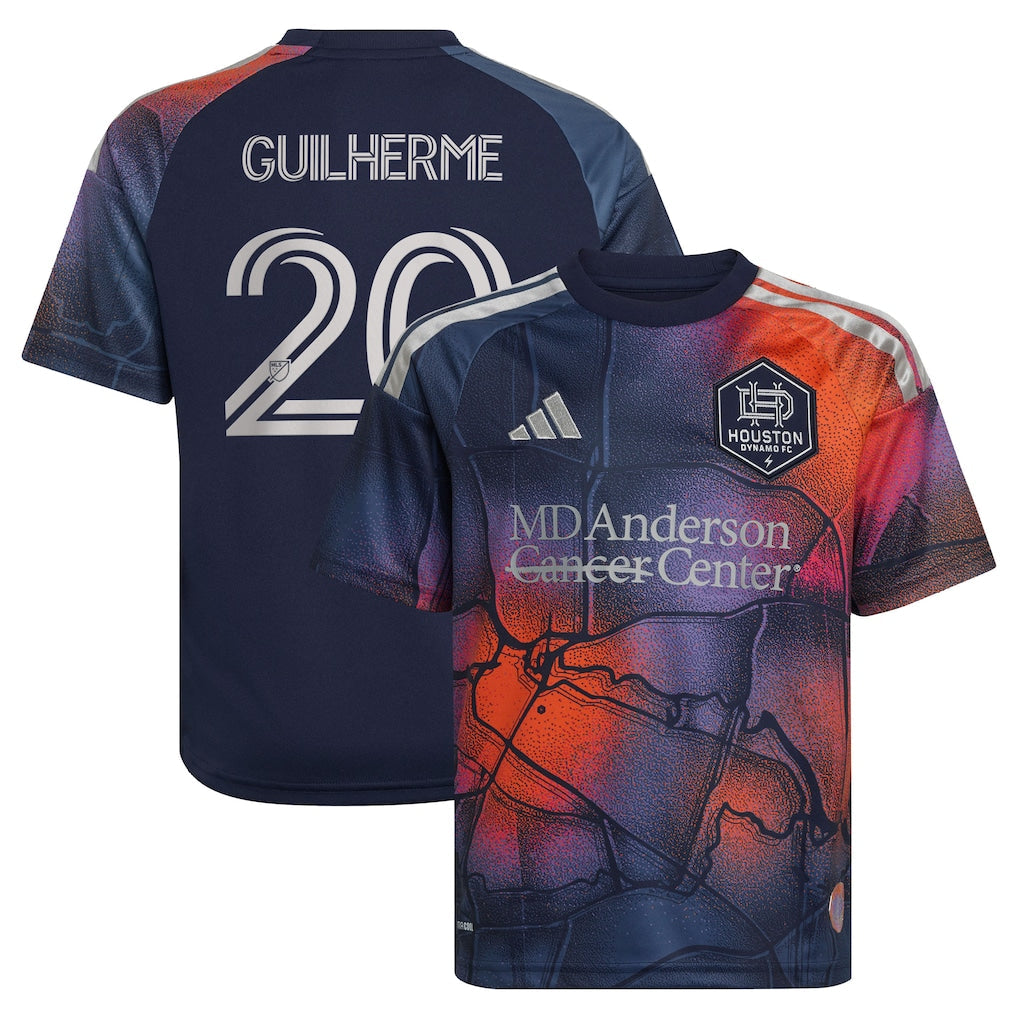 Guilherme Augusto Vieira dos Santos Houston Dynamo FC adidas Youth 2026 Mission Control Jersey - Blue