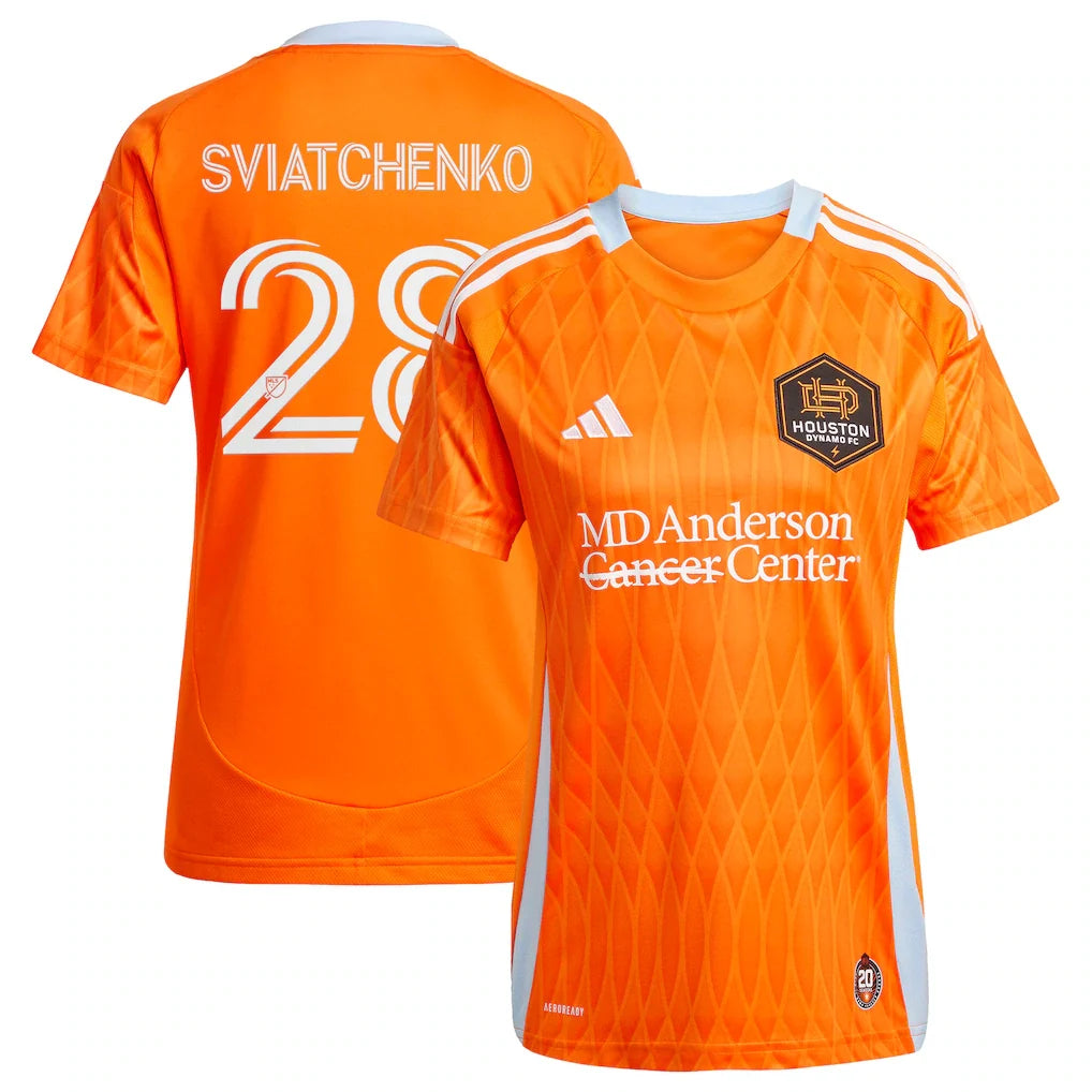 Erik Sviatchenko Houston Dynamo FC adidas Women's 2025 Season 20 Player Jersey - Orange