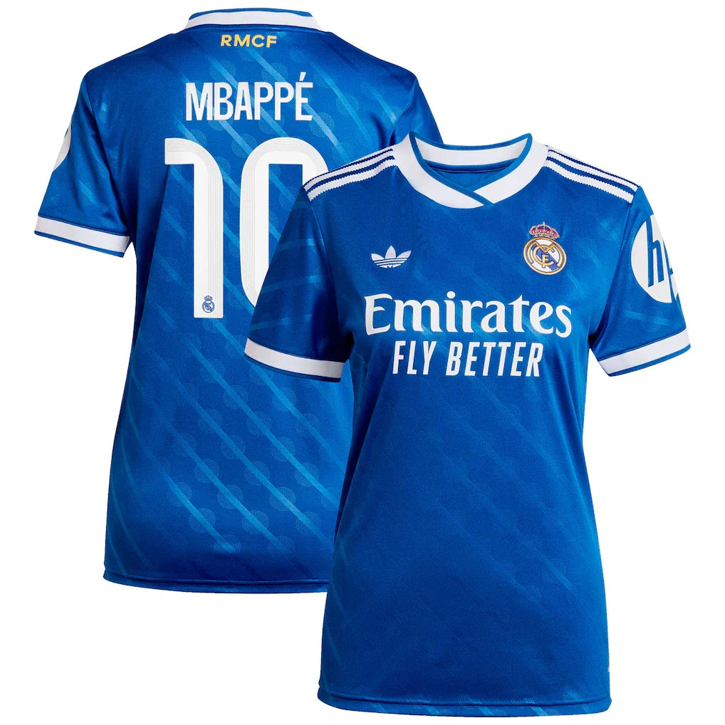 Kylian Mbappé Real Madrid adidas Women's 2025/26 Third Player Jersey - Blue