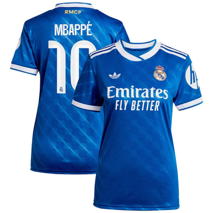 Kylian Mbappé Real Madrid adidas Women's 2025/26 Third Player Jersey - Blue