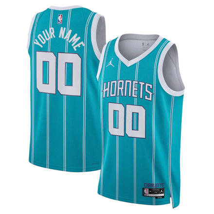 Charlotte Hornets Unisex Swingman Custom Jersey Teal - Icon Edition