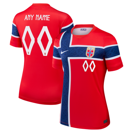 Norway National Team Nike Women's 2026 Home Stadium Custom Jersey - Red