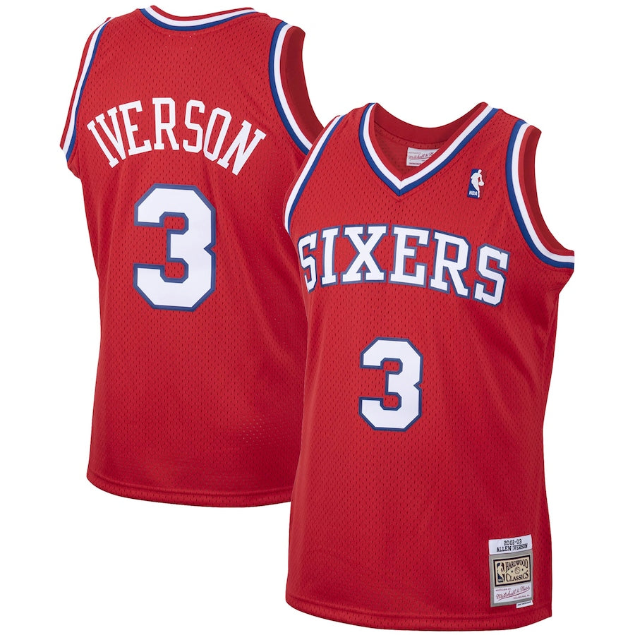 Allen Iverson Philadelphia 76ers 2002/03 Hardwood Classics - Red