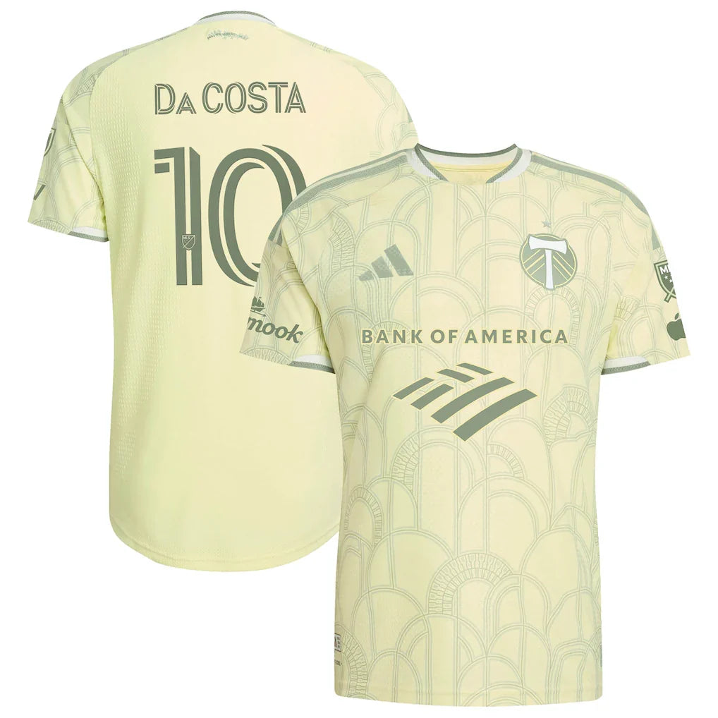 David Da Costa Portland Timbers 2026 Civic Stadium Kit On-Field Patch Jersey - Yellow