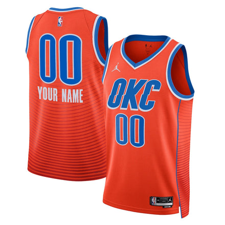 Oklahoma City Thunder Unisex 2022/23 Swingman Custom Jersey - Statement Edition - Orange