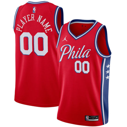 Philadelphia 76ers Swingman Custom Jersey - Statement Edition - Red