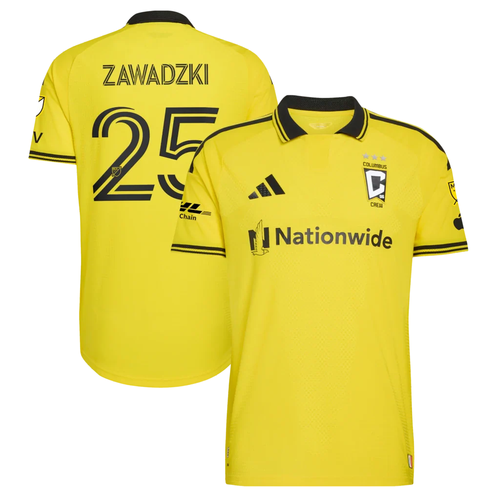 Sean Zawadzki Columbus Crew 2026 The Crafted for Excellence Kit On-Field Patch Jersey - Yellow