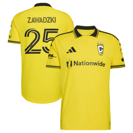 Sean Zawadzki Columbus Crew 2026 The Crafted for Excellence Kit On-Field Patch Jersey - Yellow