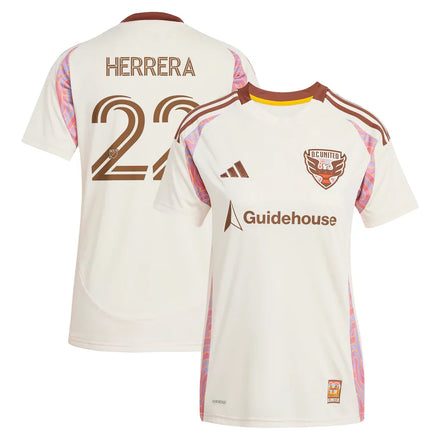 Aaron Herrera D.C. United adidas Women's 2025 The Soul Kit Player Jersey - Natural
