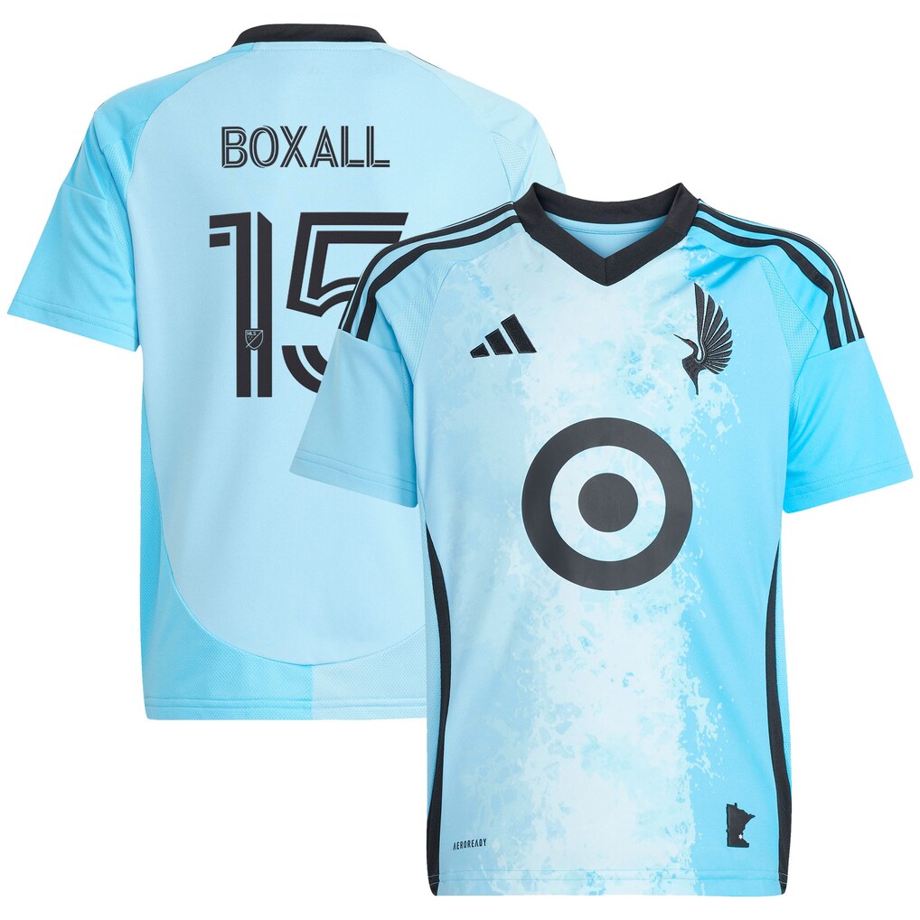 Michael Boxall Minnesota United FC adidas Youth 2025 CONVERGENCE Jersey - Blue