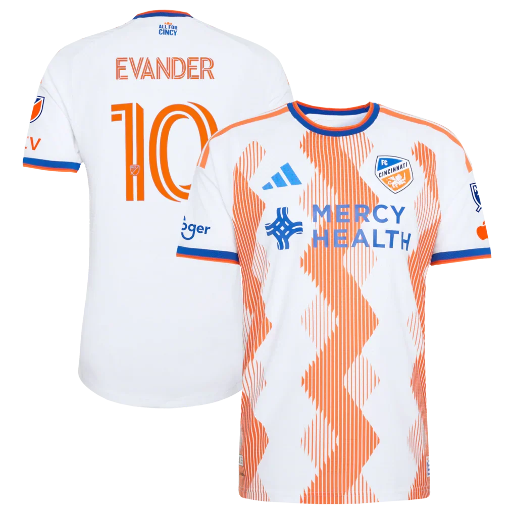 Evander da Silva Ferreira FC Cincinnati 2026 The Seven Hills Kit On-Field Patch Jersey - White