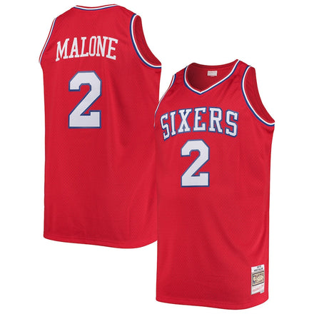 Moses Malone Philadelphia 76ers 1982/83 Big & Tall Hardwood Classics - Red