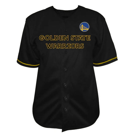 Golden State Warriors Big & Tall Pop Full-Button Jersey - Black