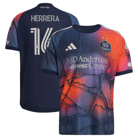 Héctor Herrera Houston Dynamo FC 2026 Mission Control On-Field Patch Jersey - Blue