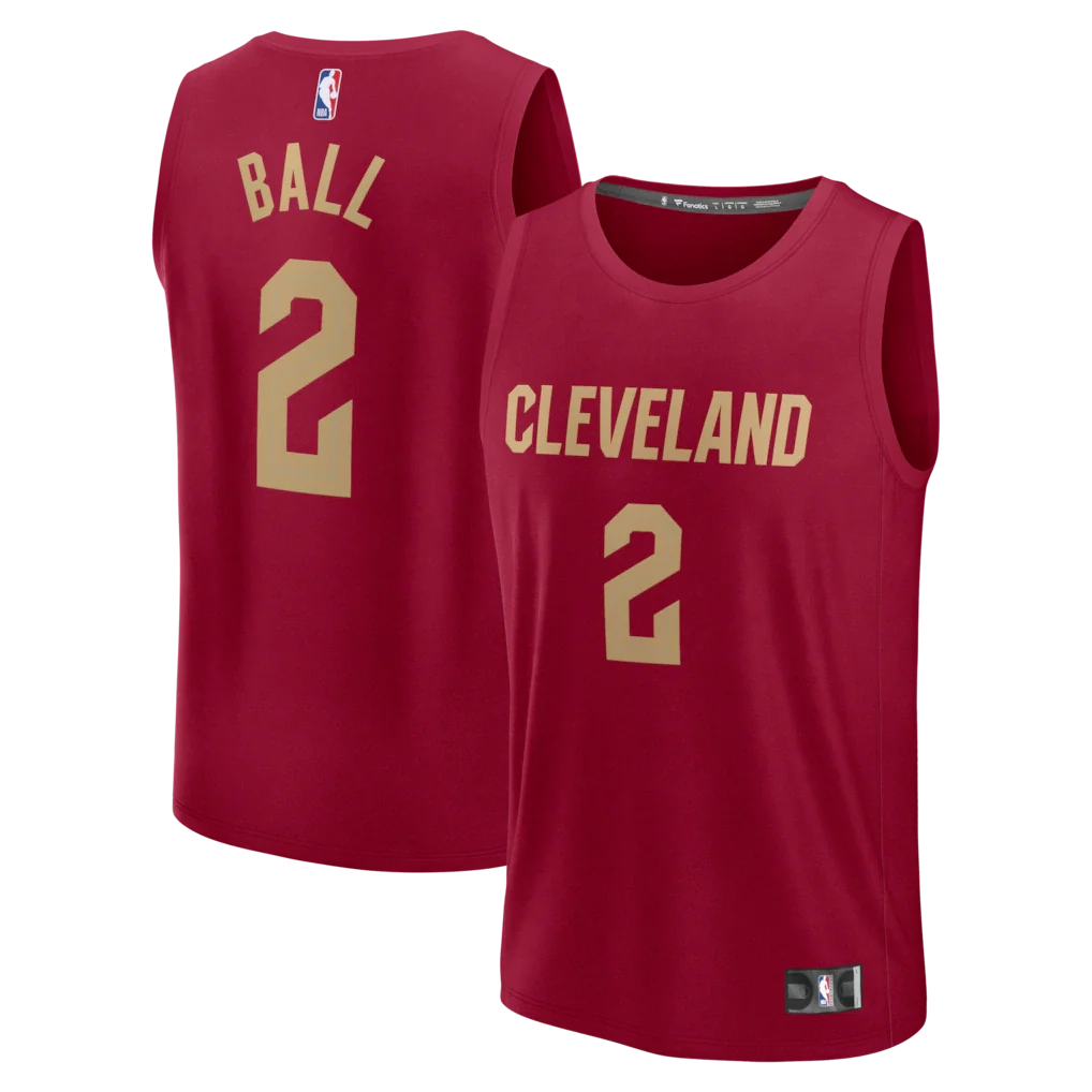 Lonzo Ball Cleveland Cavaliers Fanatics Fast Break Jersey - Wine - Icon Edition