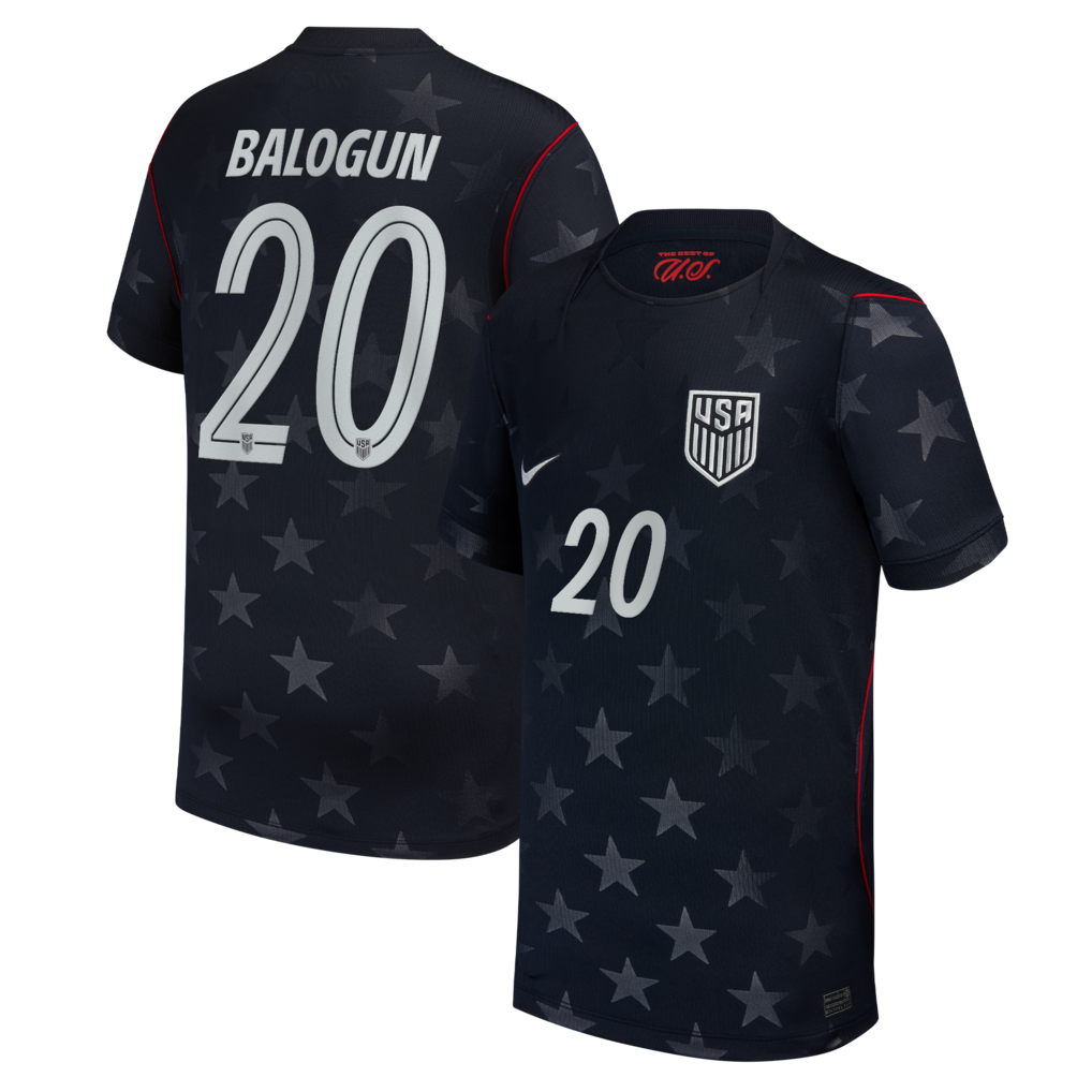 Folarin Balogun USMNT Nike Youth 2026 Away Stadium Jersey - Blue