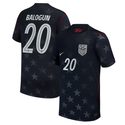 Folarin Balogun USMNT Nike Youth 2026 Away Stadium Jersey - Blue