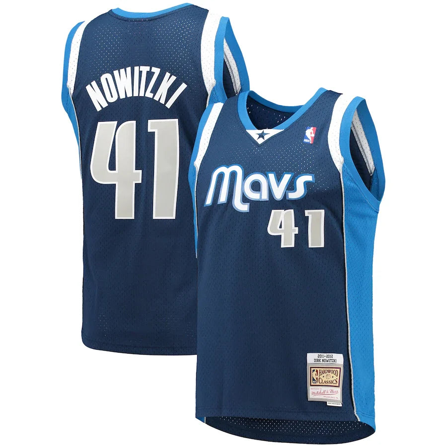 Dirk Nowitzki Dallas Mavericks 2011/12 Hardwood Classics - Navy