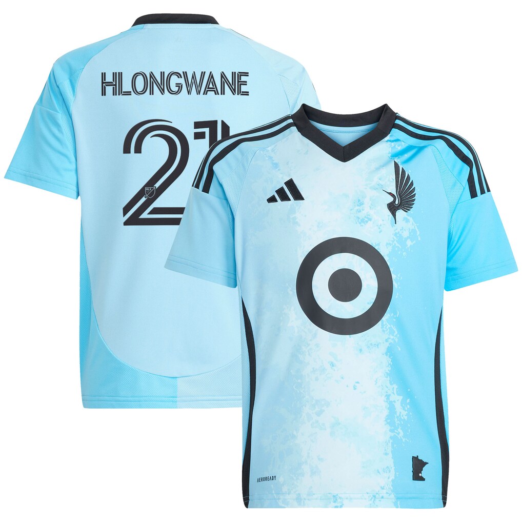 Bongokuhle Hlongwane Minnesota United FC adidas Youth 2025 CONVERGENCE Jersey - Blue