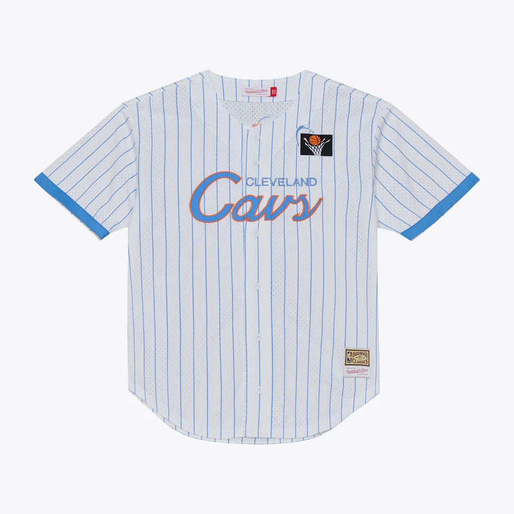 Cleveland Cavaliers Head Coach Pinstripe Mesh Full-Button Baseball Jersey - White