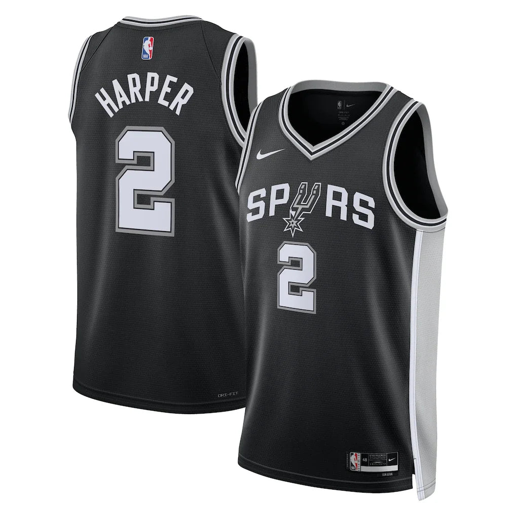 Dylan Harper San Antonio Spurs Unisex 2025 NBA Draft First Round Pick - Icon Edition - Black