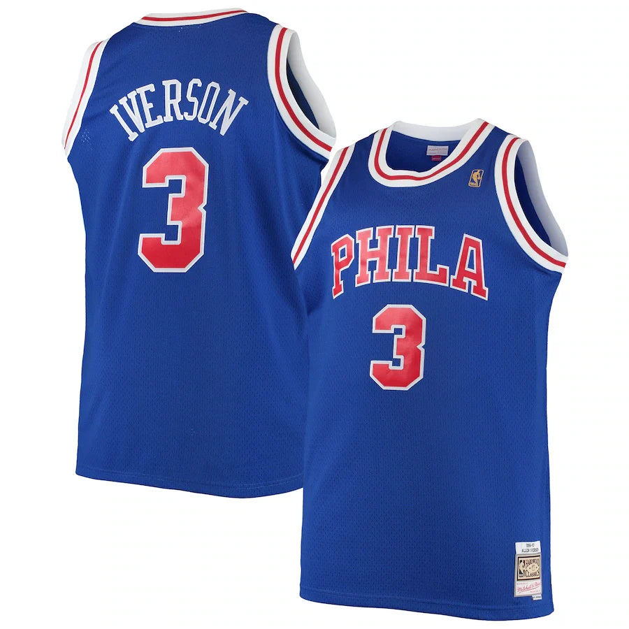 Allen Iverson Philadelphia 76ers 1996/97 Big & Tall Hardwood Classics - Royal