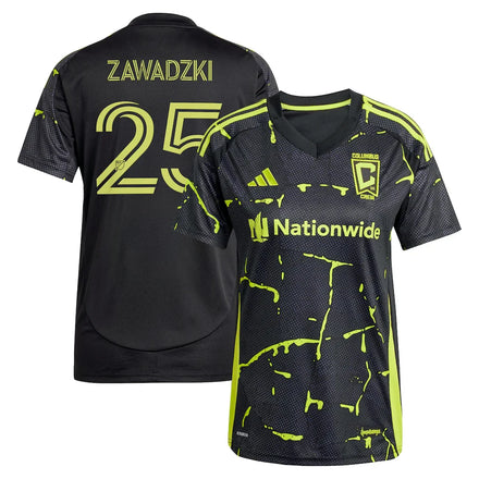 Sean Zawadzki Columbus Crew adidas Women's 2025 The Goosebumps Kit Player Jersey - Black