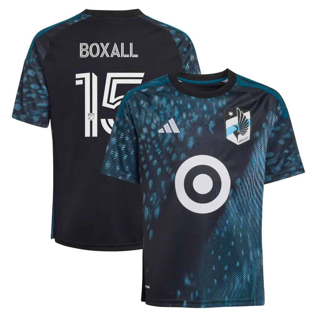 Michael Boxall Minnesota United FC adidas Youth 2026 The Decade Kit Jersey - Black