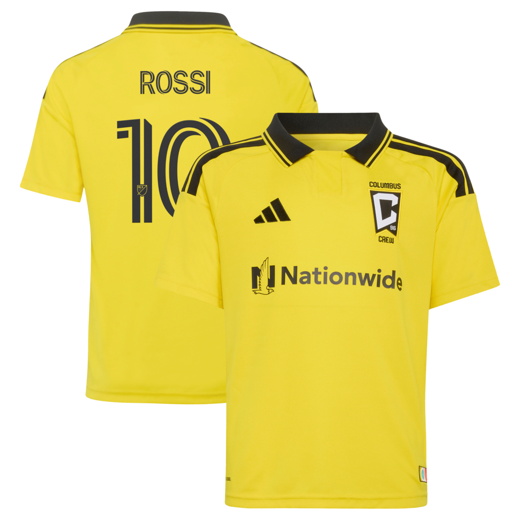 Diego Rossi Columbus Crew adidas Youth 2026 The Crafted for Excellence Kit Jersey - Yellow
