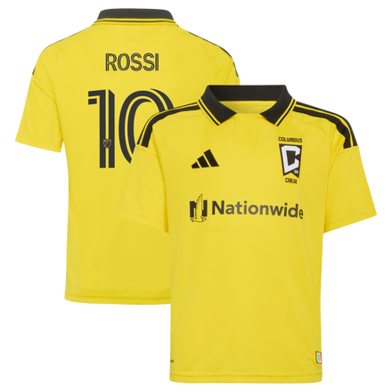 Diego Rossi Columbus Crew adidas Youth 2026 The Crafted for Excellence Kit Jersey - Yellow