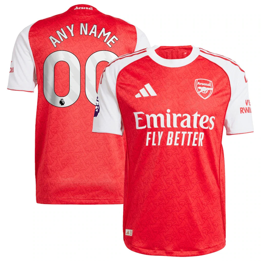 Arsenal 2025/26 Home Custom Jersey - Red