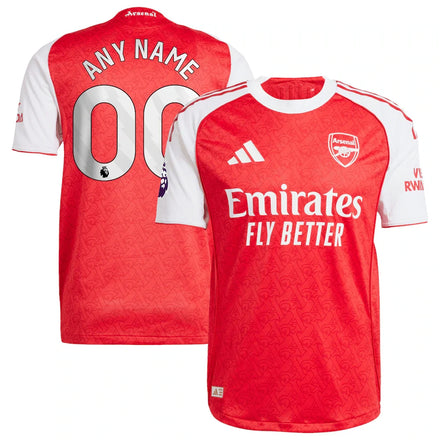 Arsenal 2025/26 Home Custom Jersey - Red