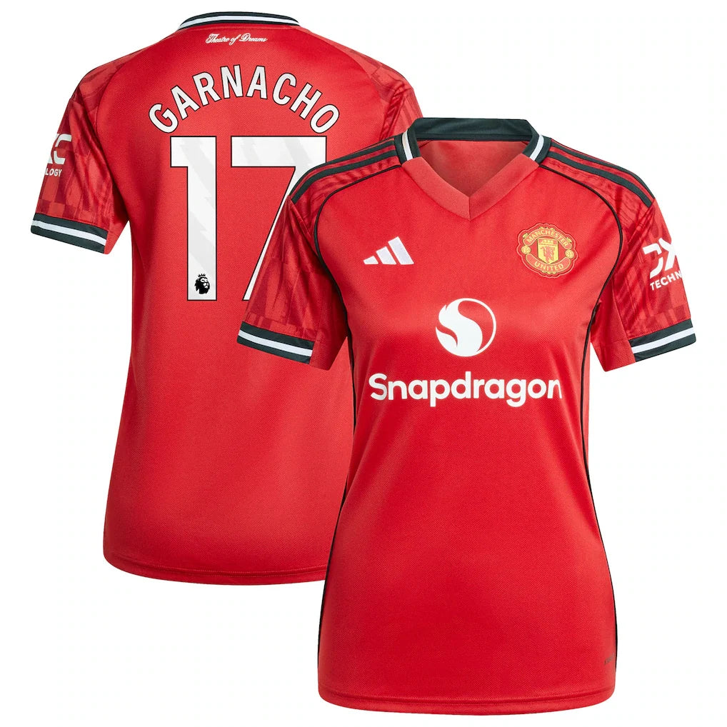 Alejandro Garnacho Manchester United adidas Women's Home 2025/26 Player Jersey - Red